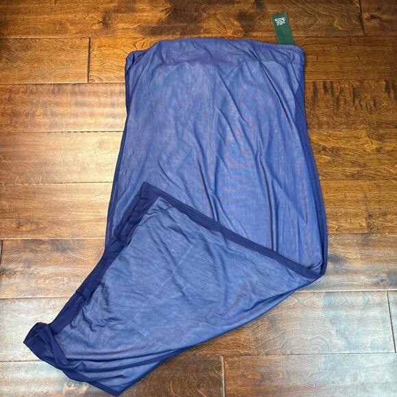 NWT Wild Fable Mesh Strapless Tube Midi Bodycon Dress Blue Women's Size XL - Picture 2 of 8